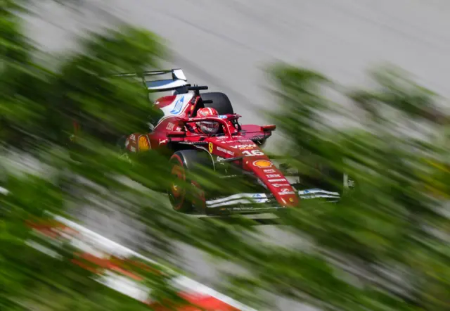 Charles Leclerc during the third practices session