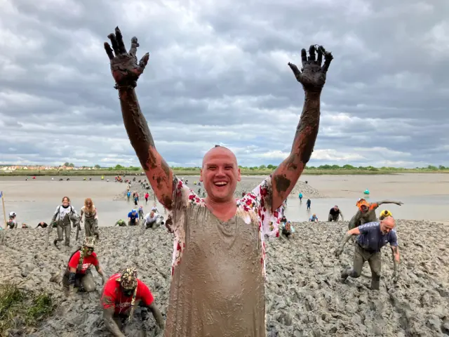 Nick Spit is covered in mud