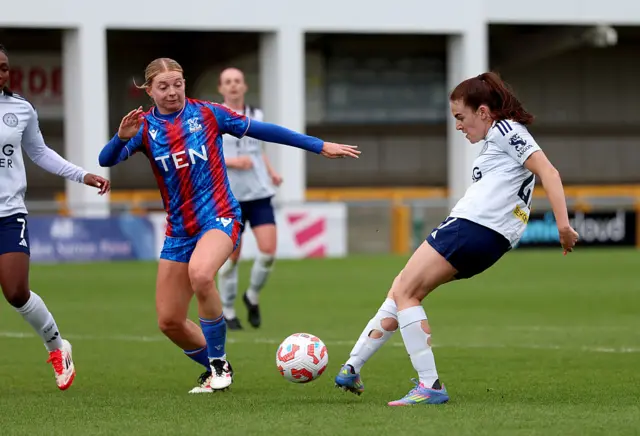 Shannon O’Brien of Leicester City scores her team's second goal
