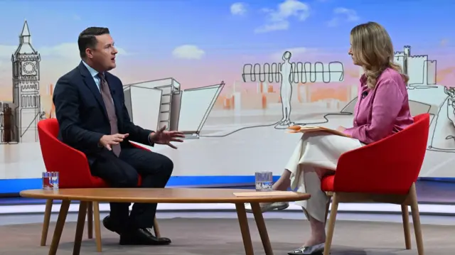 Health secretary with Laura Kuenssberg