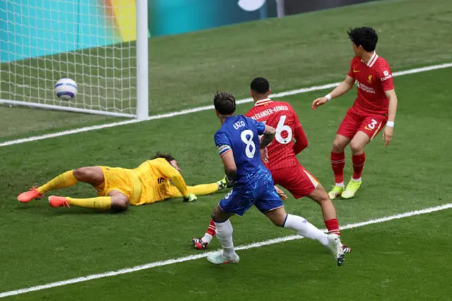 Enzo Fernandez of Chelsea scores