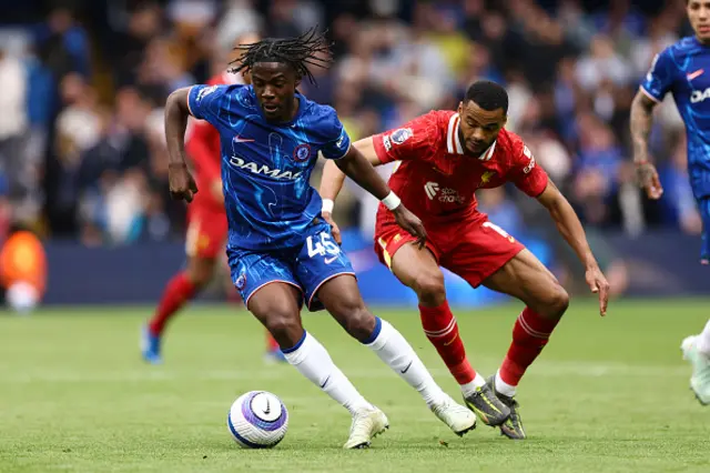 Romeo Lavia of Chelsea and Cody Gakpo
