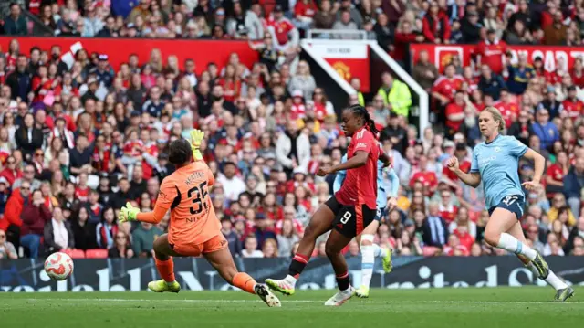 Melvine Malard scores for Man United