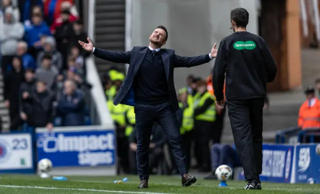 Barry Ferguson fumes at the side of the pitch...