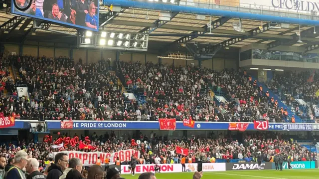 Liverpool fans at Stamford Bridge