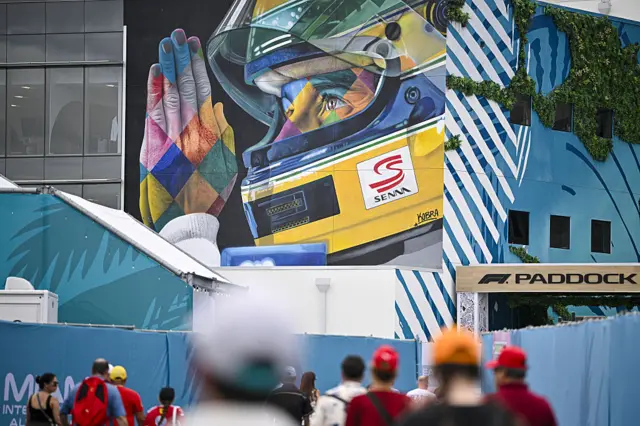 Art work of F1 driver Ayrton Senna
