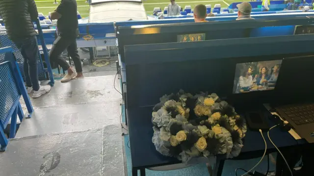 Tribute to journalist Paul Lagan at Stamford Bridge
