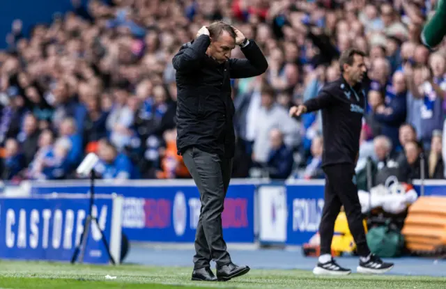 ... as Brendan Rodgers turns away, frustrated