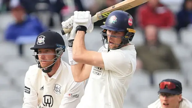 Tom Hartley batting