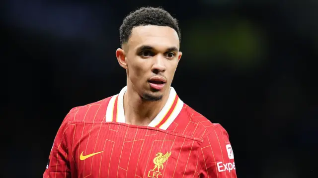 Trent Alexander-Arnold playing for Liverpool in 2024