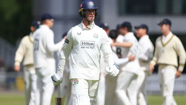 Keaton Jennings walks off