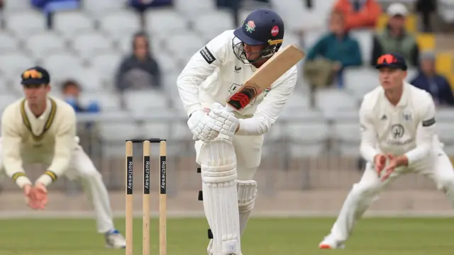 Luke Wells batting