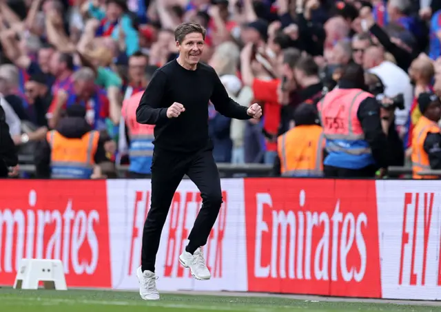 Oliver Glanser on the sideline at Wembley Stadium