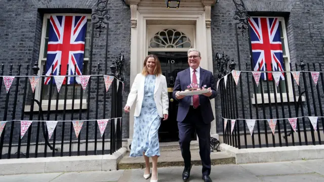 Prime Minister Sir Keir Starmer and his wife Lady Victoria host a VE Day 80th Anniversary street party on Downing Street, central London.
