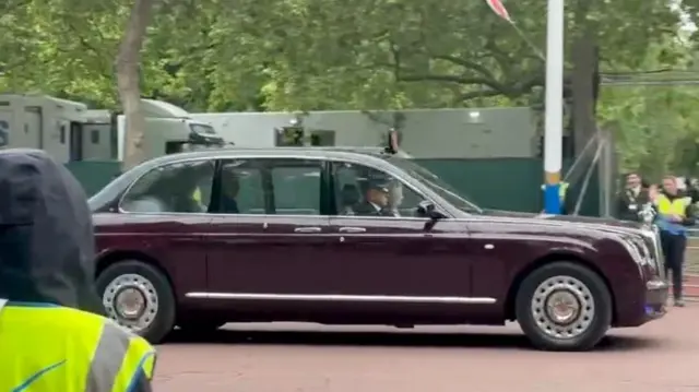 Queen Camilla in car