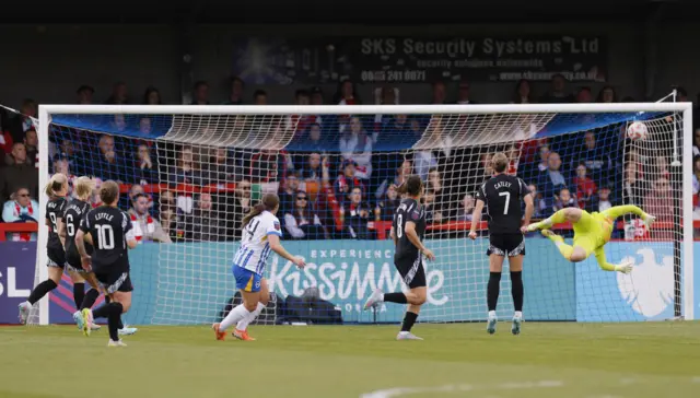 Brighton & Hove Albion's Fran Kirby scores their first goal