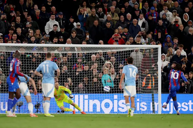 Crystal Palace's Eberechi Eze scores their first goal