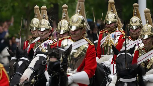 Cavalry members on horses