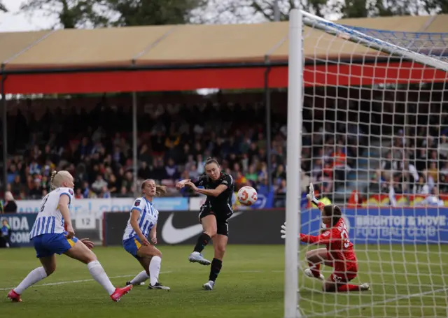 Arsenal's Caitlin Foord scores their first goal