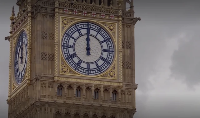 Big Ben strikes 12