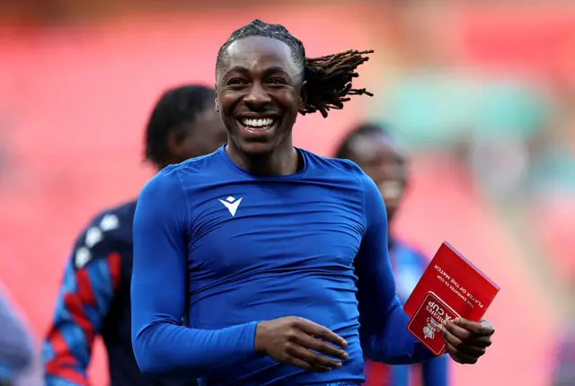 Eberechi Eze celebrating at Wembley