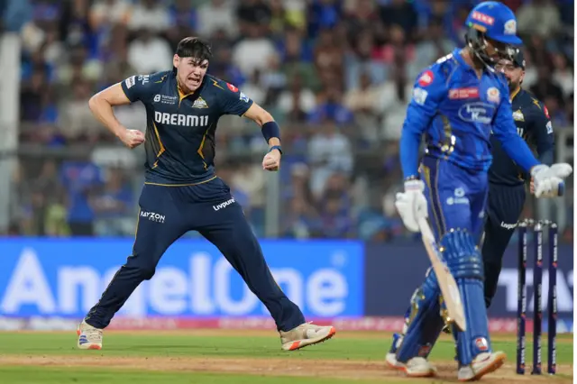 Gerald Coetzee celebrates wicket