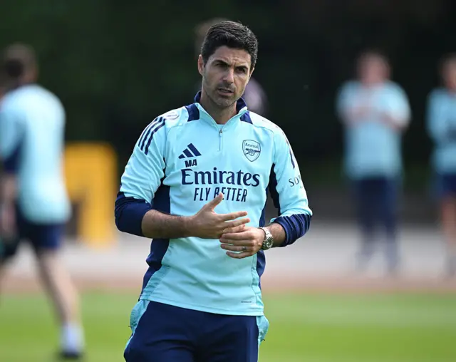 Mikel Areta at training