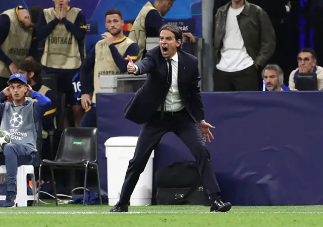 Simone Inzaghi, Head Coach of FC Internazionale, gestures