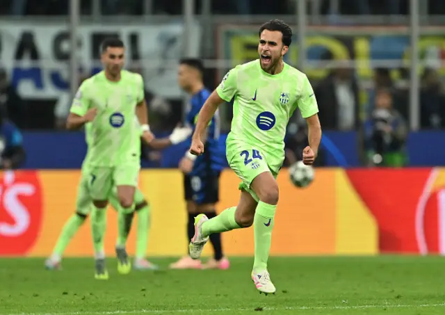 Eric Garcia of FC Barcelona celebrates