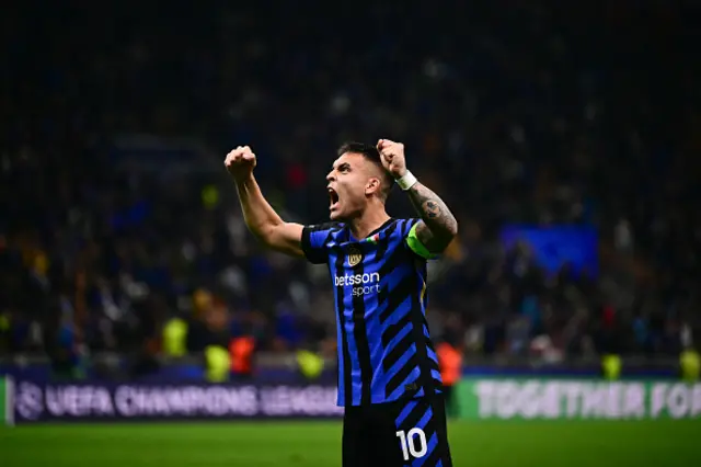 Lautaro Martinez celebrates