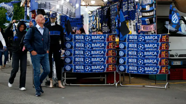 Inter Milan merchandise stand
