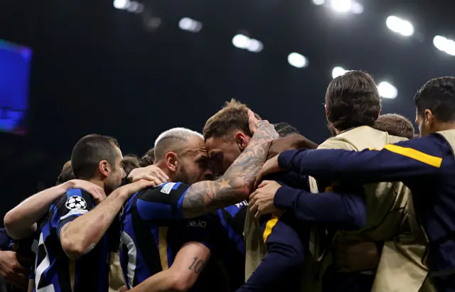The players of FC Internazionale celebrate