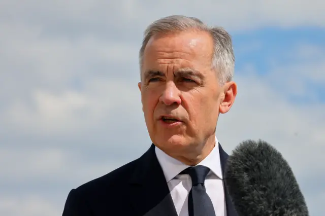 Canadian Prime Minister Mark Carney speaks during a news briefing in Washington DC. Photo: 6 May 2025