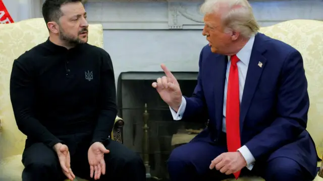 Ukrainian President Volodymyr Zelensky (left) and US President Donald Trump at the White House. Photo: 28 February 2025