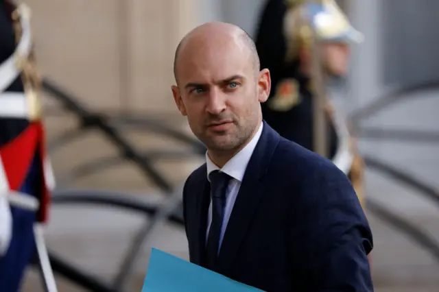 PARIS, FRANCE - OCTOBER 10: Jean-Noël Barrot Minister for Europe and Foreign Affairs arrive at the Elysee Palace on October 10, 2024 in Paris, France. (Photo by Antoine Gyori - Corbis/Corbis via Getty Images)