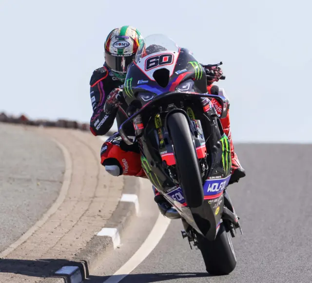 Peter Hickman is riding a BMW in the colours of the recently-formed 8Ten Racing Team