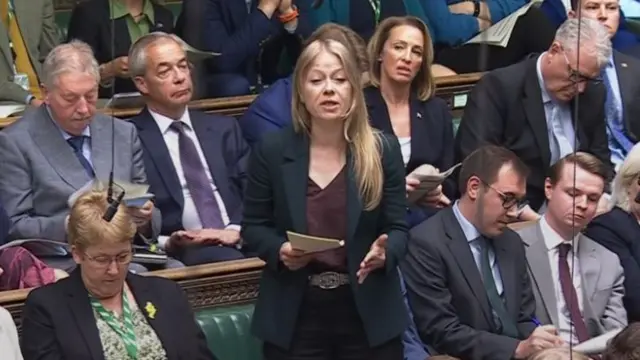 Sian Berry addresses the prime minister in the Commons