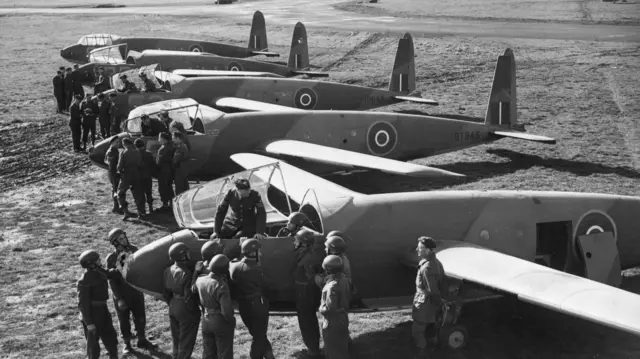 Five RAF gliders