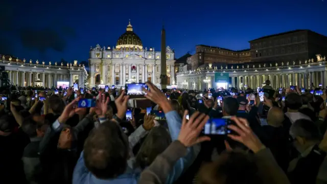 Black smoke seen from Sistine Chapel as cardinals fail to elect new pope