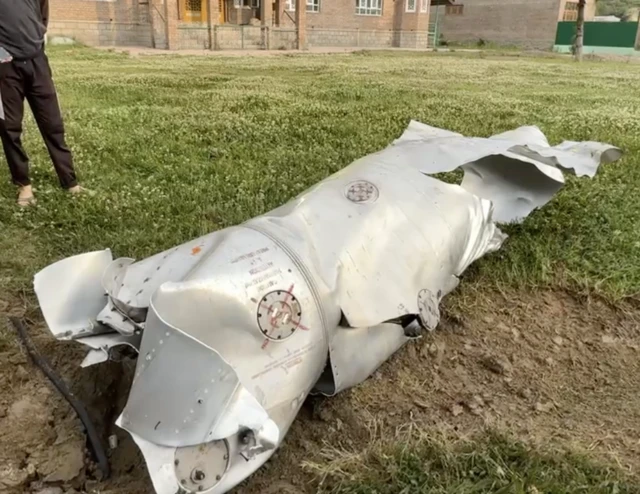 A fuel tank in Pampore