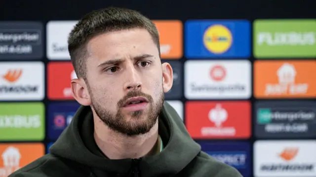 Guglielmo Vicario in his pre-match news conference