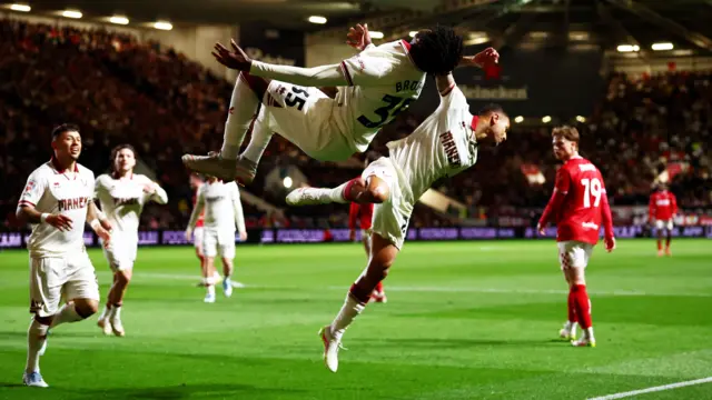 Andre Brooks celebrates scoring