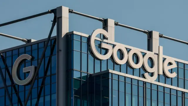 Google business logo on an office building in Atlanta.