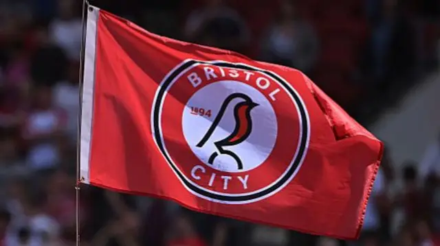 A flag depicting Bristol City's club emblem