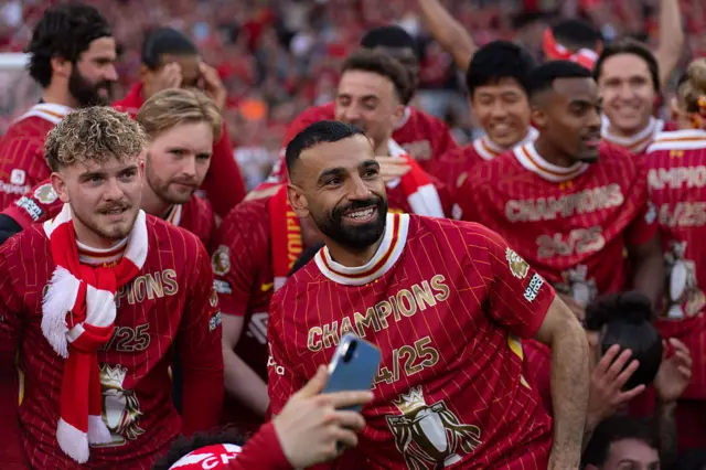 Liverpool celebrate winning Premier League