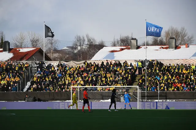 General view inside the Bodo/Glimt stadium