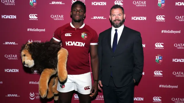 Maro Itoje and Andy Farrell