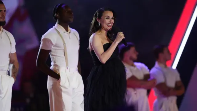 Samantha Barks performing onstage