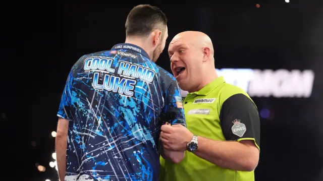 Michael van Gerwen and Luke Humphries