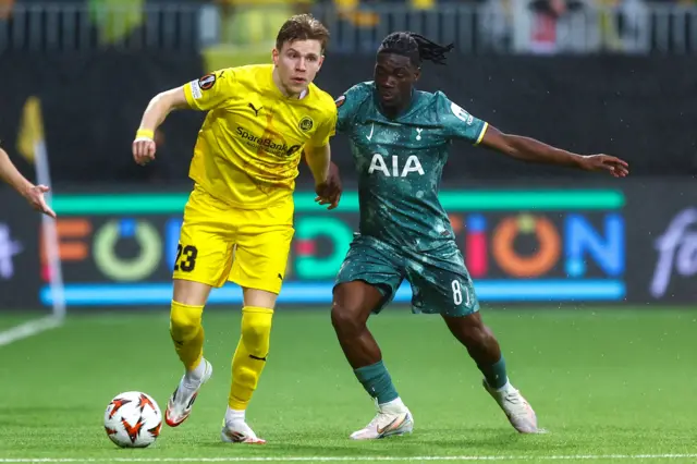 Yves Bissouma in action during the UEFA Europa League semi-finals